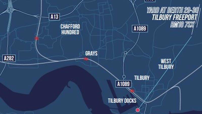 Tilbury  Berth 2930 Tilbury Freepost map.JPG