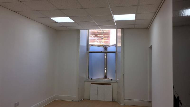 Office Suite during refurb with new suspended ceiling, new LED lighting etc. Painting and decor stil