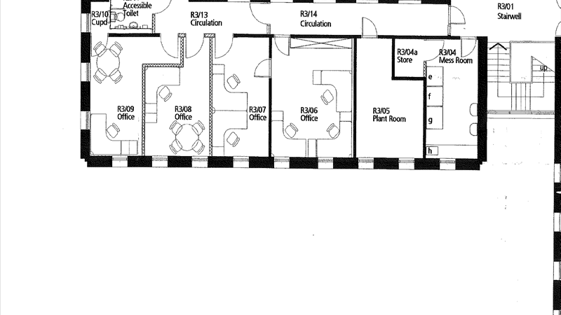 Typical north wing layout