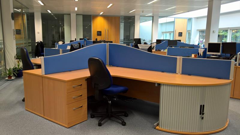 Open plan desk area