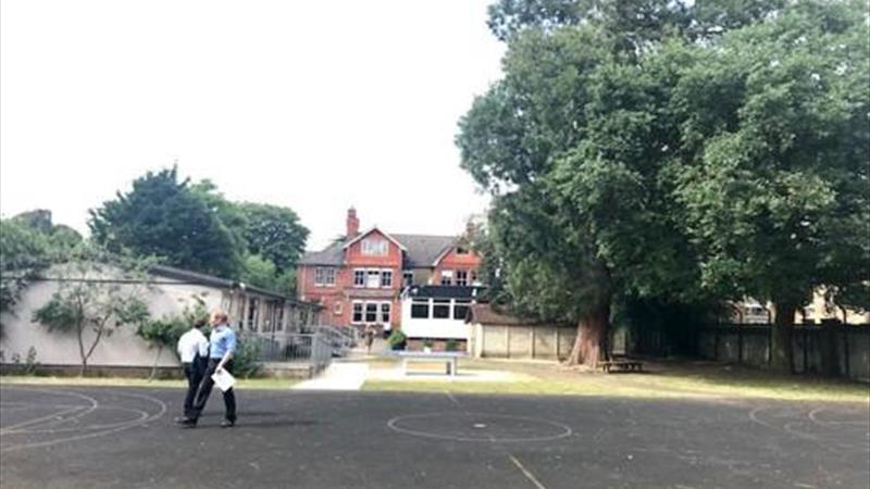 View of Property from the rear looking north