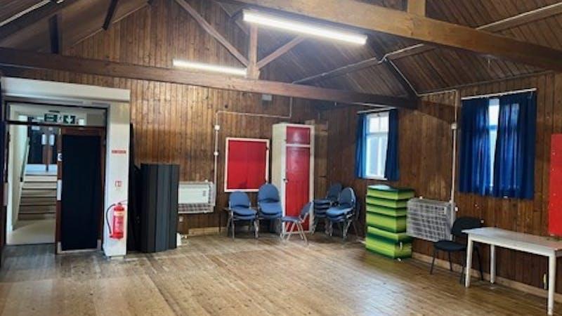 View from within the original church building