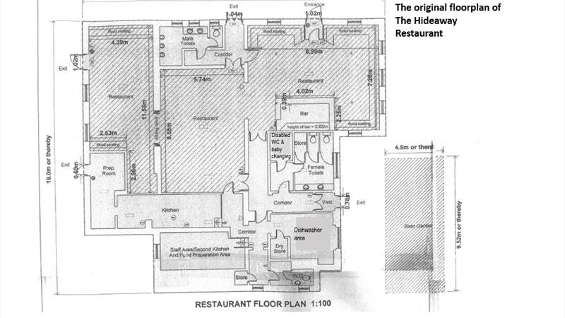 Original floorplan of restaurant