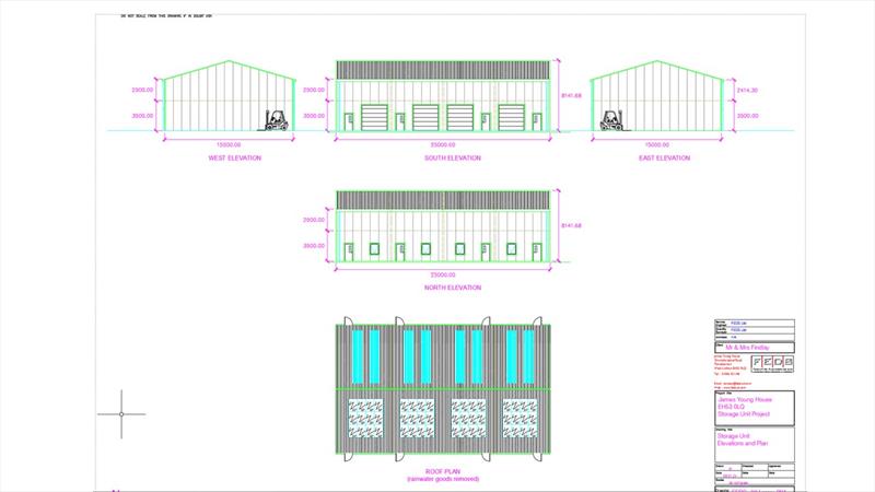 Indicative drawing of proposed storage units