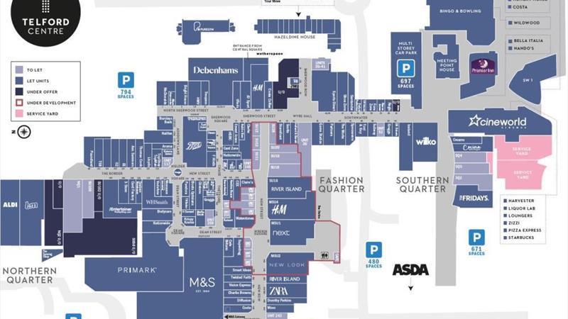 Telford Shopping Centre Plan