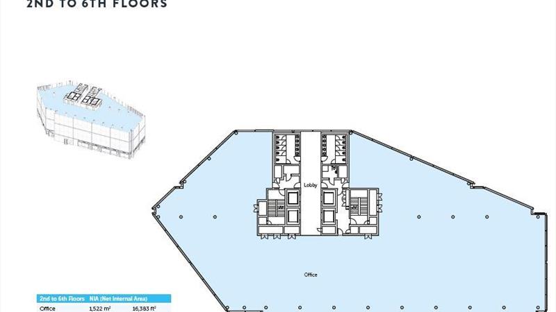 2nd to 6th Floor Plan | 1 Haymarket Square