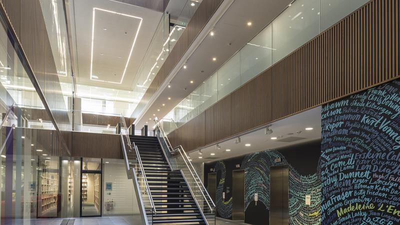 Carmelite House, 50 Victoria Embankment  - Atrium base and Stairs to reception