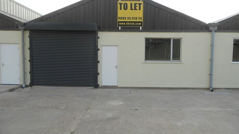 Unit 7 Waterside Business Park Kings Norton rear Entrance with Roller Shutter.